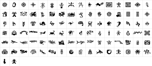 MiniPics LilAncients  glyph index