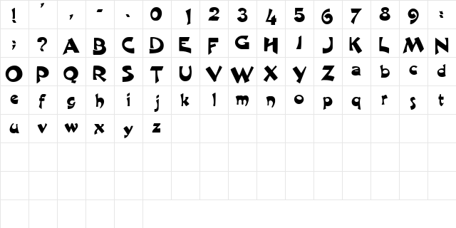LoopholeDisplaySSK Regular  glyph index