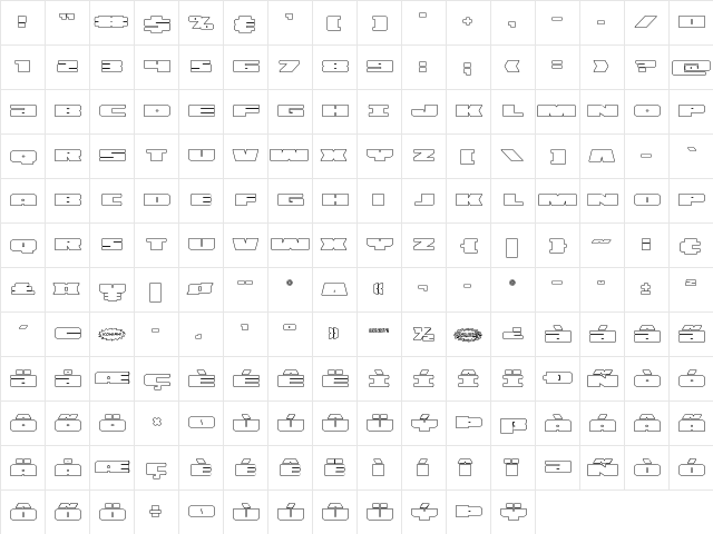 Illumino Outline Outline  glyph index