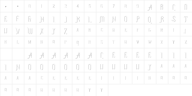 Graphite Inline  glyph index