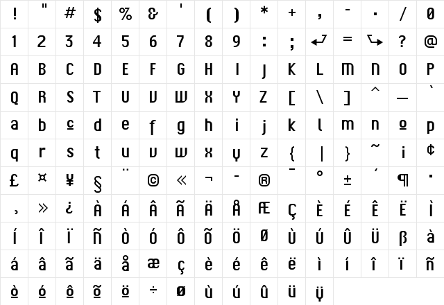 F2FCzykago LT Std Light Regular  glyph index
