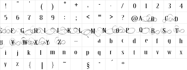 Thron Demo Regular  glyph index