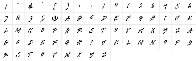 MONKEY KING Regular  glyph index