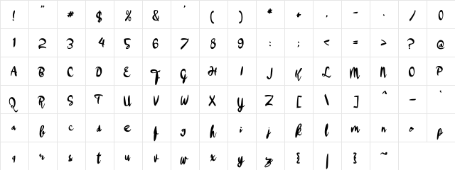 aApollo Regular  glyph index