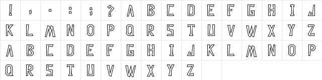 Jimmy Regular  glyph index