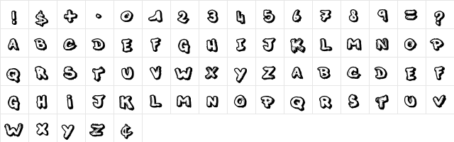This Night Regular  glyph index