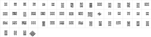 VTCelticKnots VolumeOne  glyph index