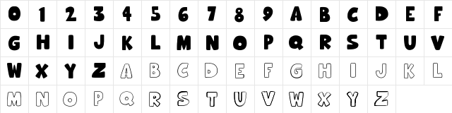 Hooman World Regular  glyph index