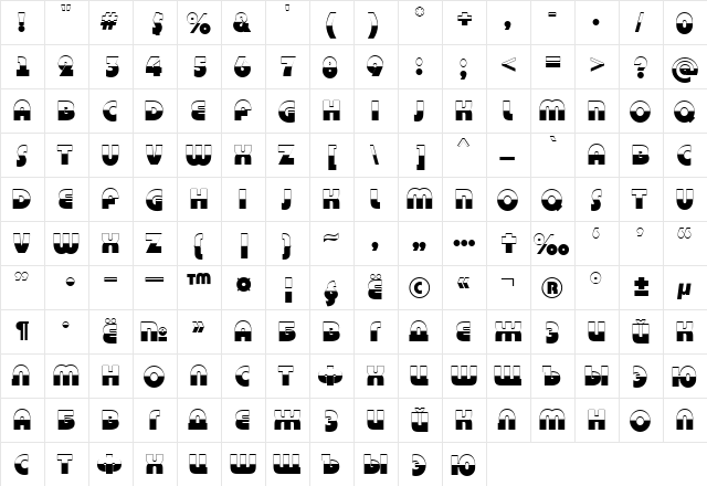 a_BighausTitulB&W Regular  glyph index
