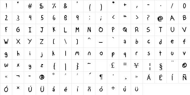 Mechanical Pencil Regular  glyph index