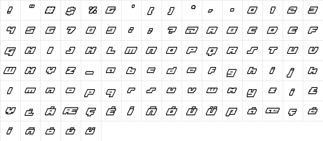 zapristi! eYe/FS Regular  glyph index