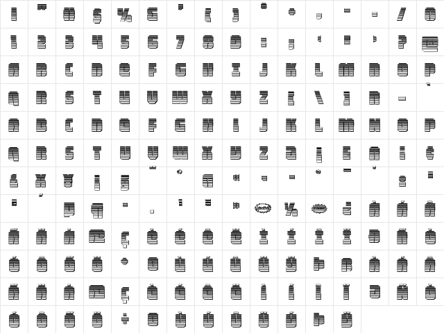 Heavy Falcon Chrome Regular  glyph index