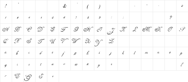 Church 9 Regular  glyph index