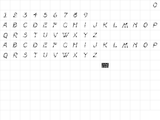 CammyCapsDisplay Italic  glyph index