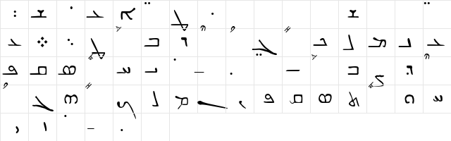 SPEdessa Regular  glyph index