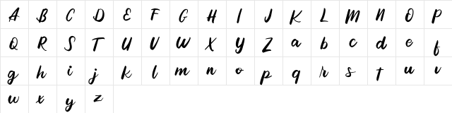 Reffin FREE Regular  glyph index