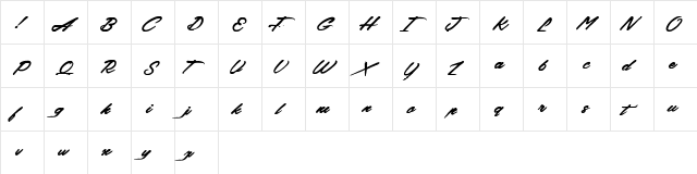 Back from the Dead Regular  glyph index