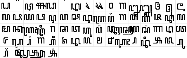 X Code from East Regular  glyph index