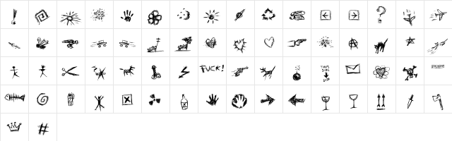 Graffio Visivo  glyph index