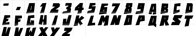 Action Comcs Black Regular  glyph index