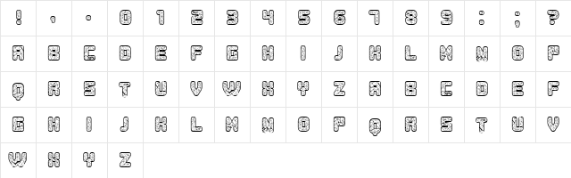 Duration Regular  glyph index