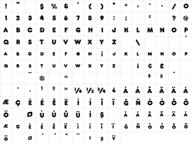 TR Frankfurter Hlt ITCNormal  glyph index