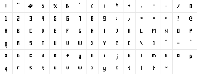 mousetrap Regular  glyph index
