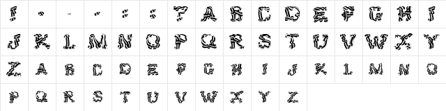 RC All American Regular  glyph index
