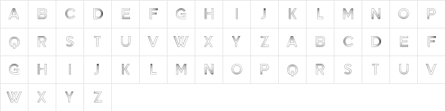 Sangria Regular  glyph index