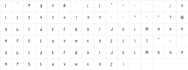 MA Fishy Regular  glyph index