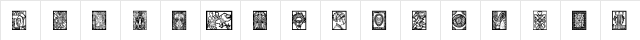 AfricanDesign Regular  glyph index