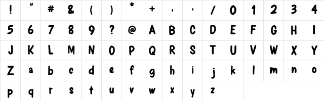 Com_com Regular  glyph index