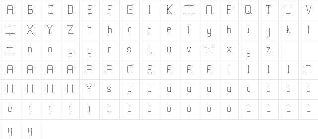 VICTORISA DEMO Light Regular  glyph index
