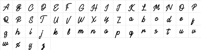Alvaro FREE Regular  glyph index