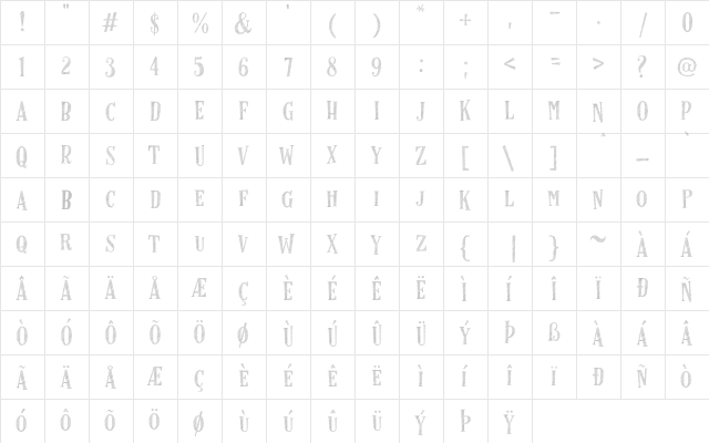 Les Paul Lined  glyph index