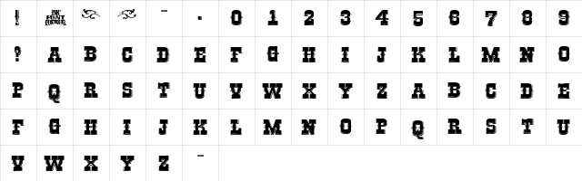 ViaGrande Bold  glyph index