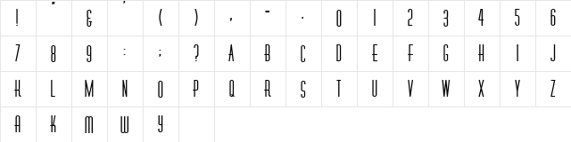 Diner Fatt  glyph index