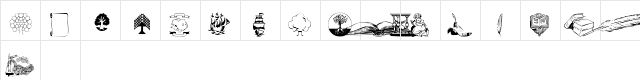 Genealogy 1 Regular  glyph index