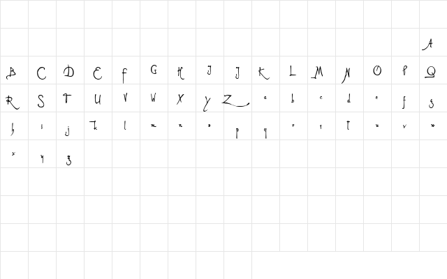 Alleghieri Demo Regular  glyph index