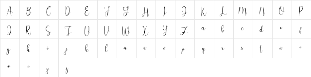 Putih Jasmine demo Regular  glyph index
