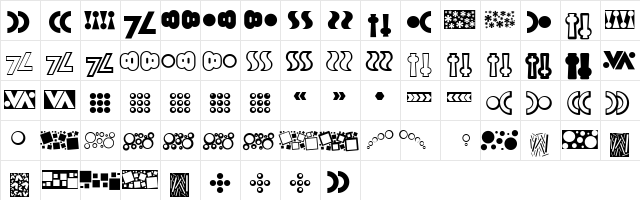 TFRouxBorders Regular  glyph index
