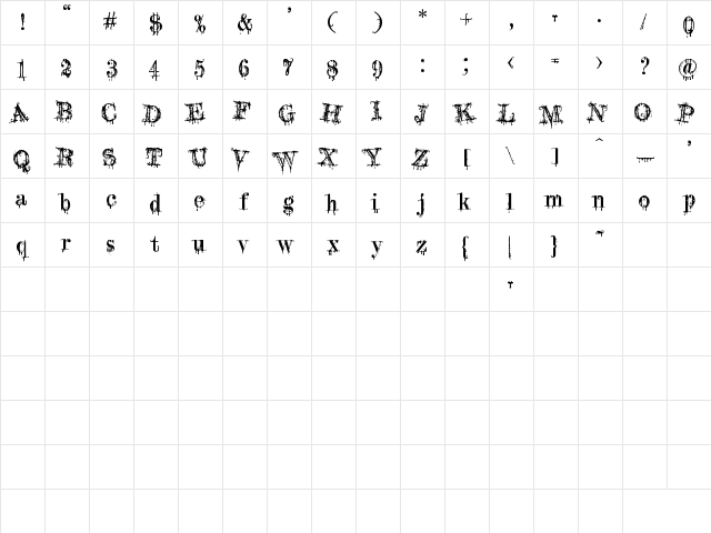 A Lolita Scorned Scorned  glyph index