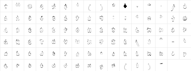 CK Candles Regular  glyph index