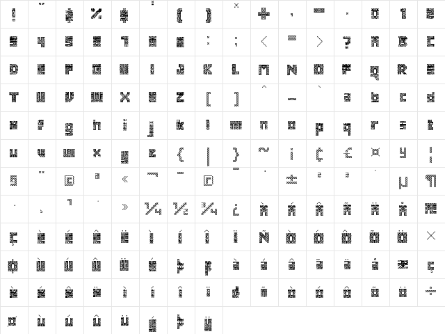 Antique Paleoindonesia Regular  glyph index