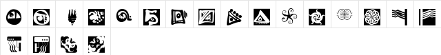 Annsample Regular  glyph index
