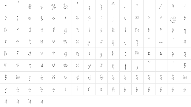 Flixel Medium  glyph index