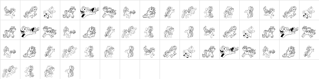 LMS Pretty Pony Ding Regulaar  glyph index