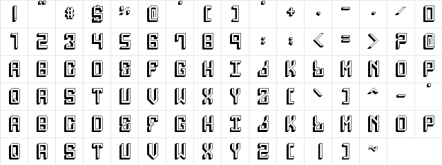 LOSANGELES1 Regular  glyph index