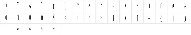 GE Narrow Light Light  glyph index