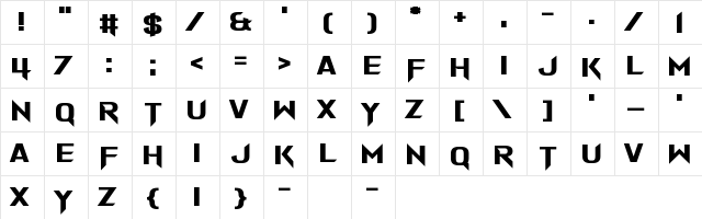A Grazing Mace Regular  glyph index